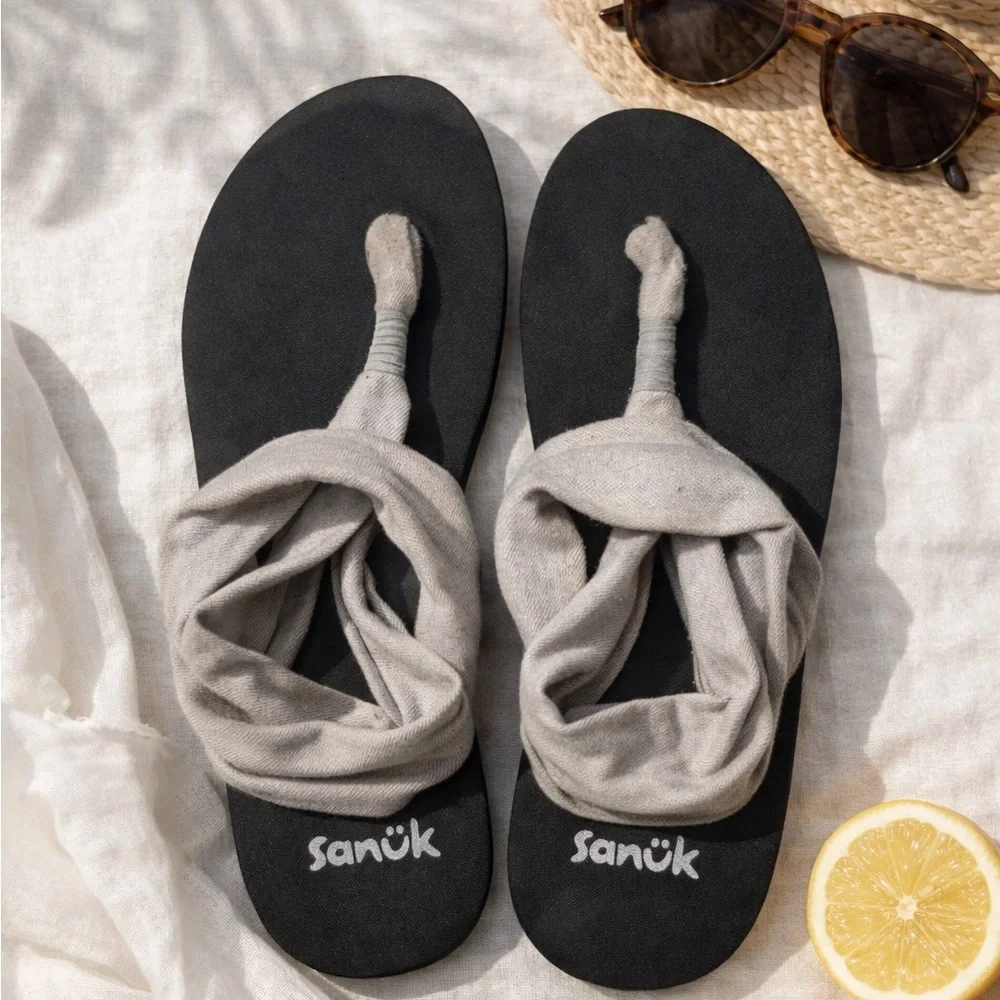 Sanuk Yoga Sling Black and Gray Sandals size 9 - Picture 12 of 12